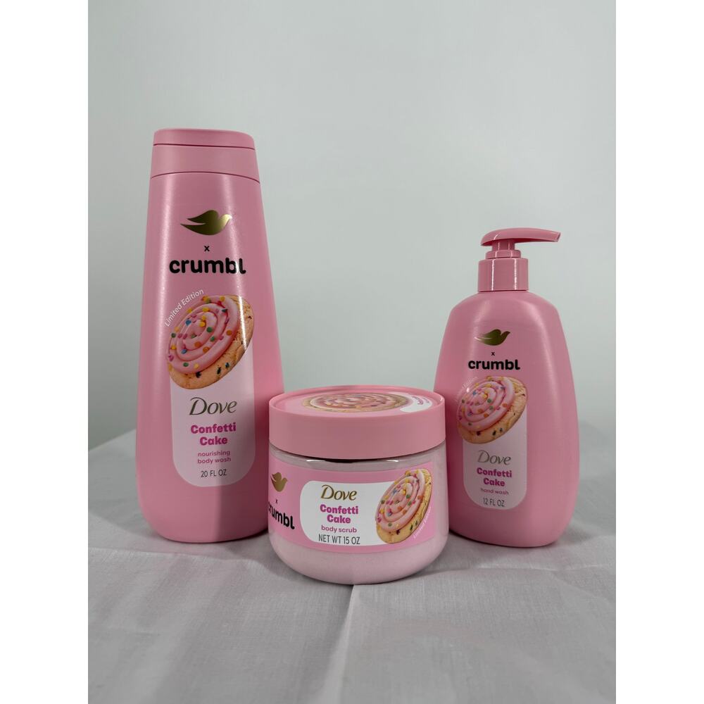 NEW-Limited Edition Dove x Crumbl Confetti Cake Combo Pack